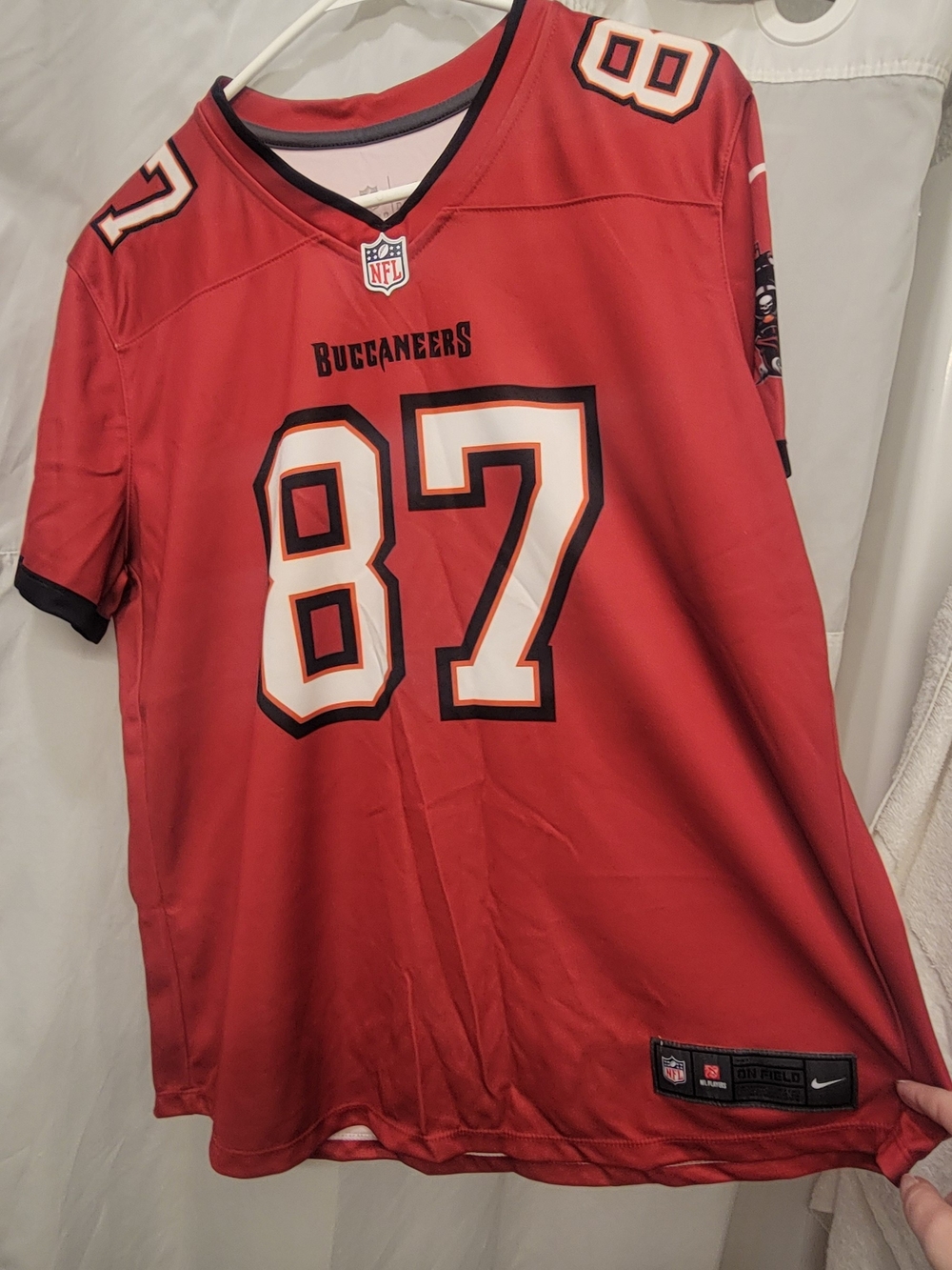 Nike Red Buccaneers #87 Football Jersey